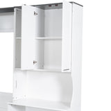 Modern Queen Size Murphy Bed with Sofa & Desk – Foldable Wall Bed, Built-in Storage Cabinet, Space-Saving Design for Small Rooms & Studios Quarte