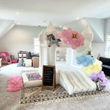 POYOUNGHU White Bounce House, House with Blower, Inflatable Bouncer, Children's Toy, Sewn Extra Thick Material for Durability POYOUNGHU