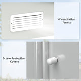 Outsunny 9' x 6' Outdoor Storage Shed, Garden Tool Metal Shed with Foundation Kit, Double Lockable Door, Air Vents and Sloping Roof, for Backyard, Patio, Lawn, Silver Outsunny