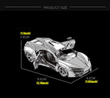 DIY 3D Car Metal Model 3D Puzzle 3D Laser Cut Jigsaw Toys 3D Metal Model Kit for Adults&Kids Mechanical Model Educational Toy Indoor Decoration Desk Toy Birthday Gift Collection Brain Teaser Puzzles feiwo