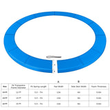 12FT Trampoline Safety Pad Trampoline Replacement Pad Safety Spring Cover, No Hole for Poles, Fit 5.5-7 inch Springs (Pads Only) Zoomster