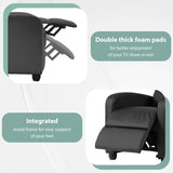 Ruesleag Recliner Chair Recliner Sofa Modern Reclining Chair w/Footrest Backrest Breathable Padded PU Leather Single Sofa Home Theater Seating Reclining Easy Lounge for Living Room Bedroom,Black Ruesleag