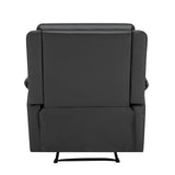 MINCETA Recliner Chairs,Modern 5" Wall Hugger Nursery Recliner with Overstuffed Arm and Back for Living Room,PU Leather in Black MINCETA
