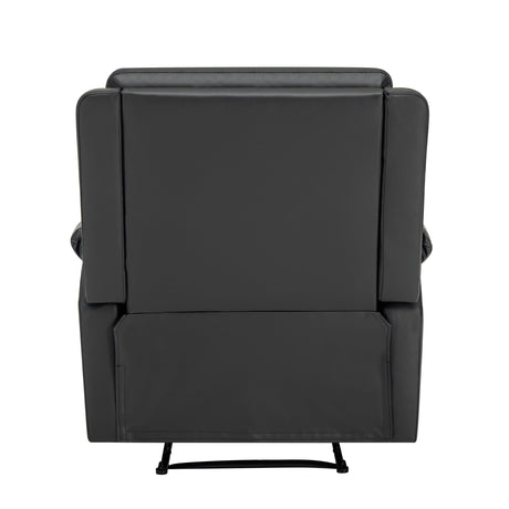 MINCETA Recliner Chairs,Modern 5" Wall Hugger Nursery Recliner with Overstuffed Arm and Back for Living Room,PU Leather in Black MINCETA