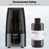 ELEGOO 3D Printer Resin, 405nm Fast UV Curing Standard Photopolymer Resin, High Precision, Non Toxic 3D Resin for Saturn 4/Saturn 3/Mars 5/Mars 4, LCD/MSLA/DLP 3D Printing, Translucent 1000G Deeplee