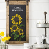 DLY LIFESTYLE Large Sunflower Stencil for Painting (12x15 Inches) - Flower Stencils for Crafts Reusable for Walls, Fabric, Furniture - Wall Stencil - Floral Stencils for Painting on Wood DLY LIFESTYLE