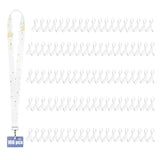 YOUKE OLA 100 Pack Sublimation Lanyards Blank Bulk White Sublimation Lanyards with Swivel Hooks Neck Lanyards Heat Transfer Lanyard for ID Badge Holder Keychain as Christmas Gifts 2.0 YOUKE OLA