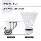 ANDUTEES 1 inch Caster Wheels Set of 4, Low Profile Wheels for Furniture, No Noise Mini Swivel Rubber Casters, with 360 Degree Top Plate for Small Furniture ANDUTEES