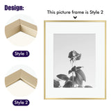 Golden State Art, 7 Pack, One 11x14, Two 8x10, and Four 5x7 Pictures. Aluminum Photos Frame for Wall or Tabletop Display (Gold) Golden State Art