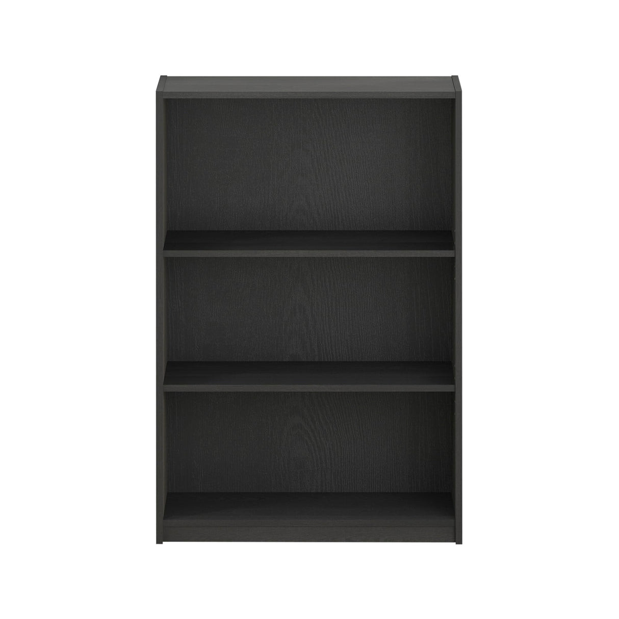 Furinno JAYA Book Shelf, 3-Tier Bookshelf, Bookcase with Adjustable Shelves, 9.5 x 24.5 x 40.3, for Living Room, Bedroom, Home Office, Blackwood Furinno