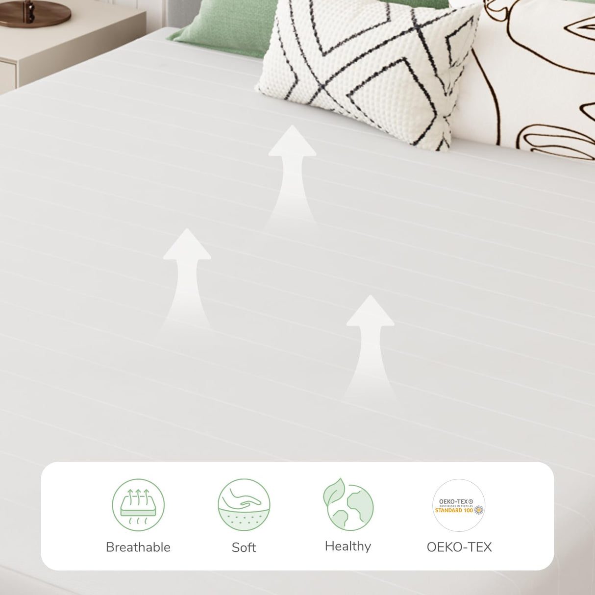 Novilla Mattress Cal King Size, 10 Inch Foam Mattress in a Box, Support Foam with Skin Friendly Cover for a Dry, Clean & Comfortable Sleep, Tight Top Mattress Cal King with Medium Plush Feel Novilla