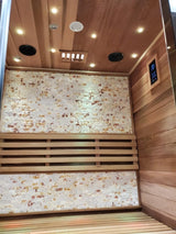 Canadian Red Cedar Wood Swedish Indoor Traditional Wet/Dry 1-2 Person Sauna SPA with 6KW 200F Heater and Rocks MCP-Distributions