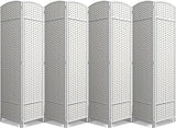 Sorbus 8 Panel Room Divider 6 ft. Tall - Privacy Screen, Extra Wide Double Hinged Panels, Mesh Hand-Woven Design, Partition Room Dividers and Folding Privacy Screens, Wall Divider for Room Separation Sorbus