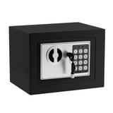 Safe Box Money Cash Safe with Digital Keypad & Keys Gun Safe Mini Security Lock Safe Boxes for Coin Home Office Hotel Rooms Business Jewelry Gun (Black) ELLAIG