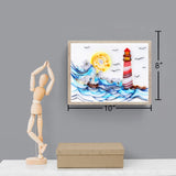 Uniquilling Quilling Kits Paper Quilling Kit for Adults Beginner, 8 * 10 in Paper Filigree Painting Kits, DIY Kits for Adults with Quilling Tools, Modern Wall Art for Living Room Uniquilling