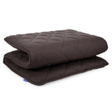 Aircliff Japanese Floor Futon Mattress, Tatami Mat Sleeping Pad, Shikibuton, Mattress Topper, Boys Girls Roll Up Dormitory Mattress, Foldable & Portable Floor Lounger Bed, Guest Bed (Grey, Twin) Aircliff