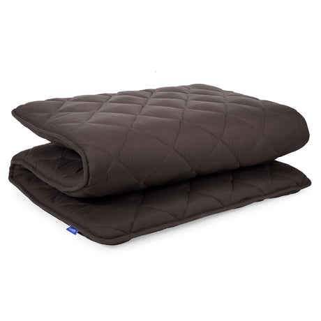 Aircliff Japanese Floor Futon Mattress, Tatami Mat Sleeping Pad, Shikibuton, Mattress Topper, Boys Girls Roll Up Dormitory Mattress, Foldable & Portable Floor Lounger Bed, Guest Bed (Grey, Twin) Aircliff
