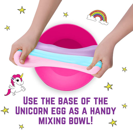 GirlZone Sparkly Unicorn Egg Surprise Slime Kit for Girls, Sensory Toys for Kids, Create Cloud Slime & Magical Unicorn Slime, Ideal Arts and Crafts Easter Gift for Kids Aged 7-12 Years Old GirlZone