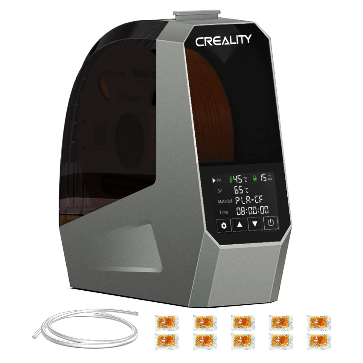 2025 Official Space Pi Filament Dryer Upgrade, 3D Printer Filament Dry Box with 360° PTC Fast Heating, 3.7'' LCD Touch Screen, One Key Set Filament dehydrator Fits 1.75/2.85mm PLA PETG ABS YOOPAI