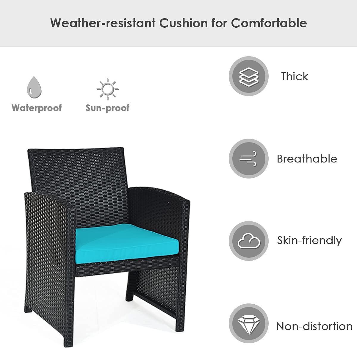 Tangkula 8 Pieces Patio Wicker Conversation Furniture Set, Patiojoy Sofa & Table Set w/4 Seats, Outdoor Rattan Sofa Set for Balcony Backyard, Wicker Chair Set with Tempered Glass Coffee Table Tangkula