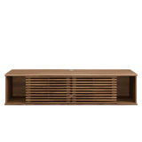 Modway Render 60" Mid-Century Modern Wall Mount Media Console TV Stand, 60 Inch, Walnut Modway