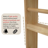 Morimoe Wall-Mounted Wooden Kids Bookshelf with Hooks - Space-Saving Organiser for Toys and Books morimoe