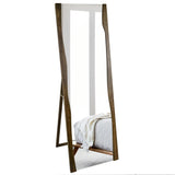 Tanmicoshomy Full Length Mirror with Stand 21x63 Inches, Wood Framed Floor Full Body Mirror for Bathroom Bedroom Living Room,Tempered Glass Shatter-Proof Mirror (21x63 Brown) Tanmicoshomy