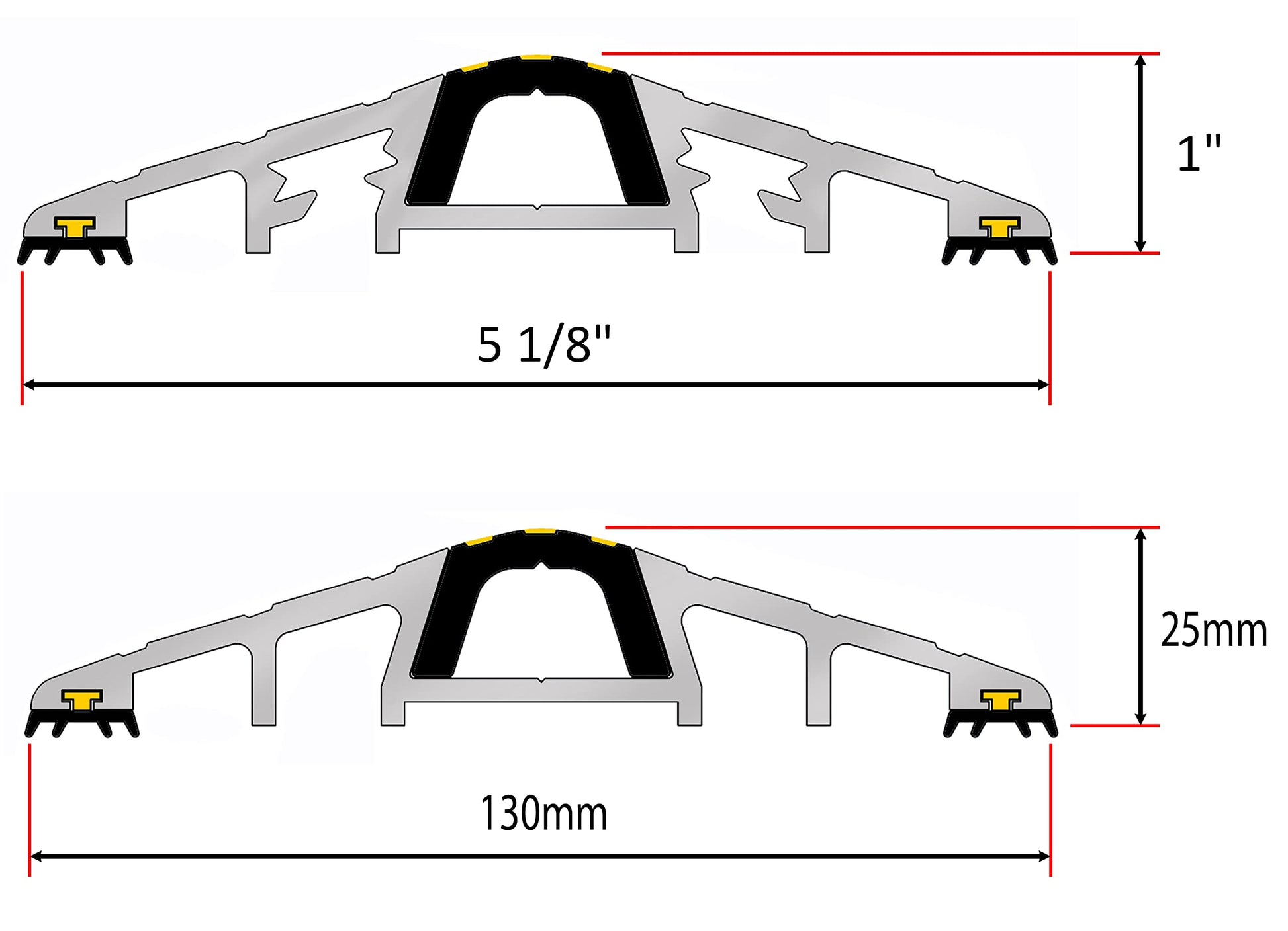 1" High Commercial Door Aluminum Threshold Seal Kit 10'2" Length | Full Kit Fixings Included | GaraDry - WoodArtSupply