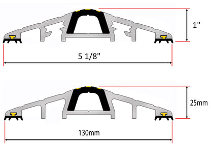 1" High Commercial Door Aluminum Threshold Seal Kit 10'2" Length | Full Kit Fixings Included | GaraDry - WoodArtSupply