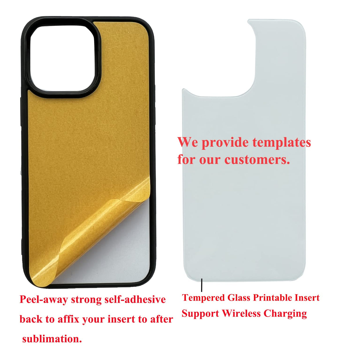 JUSTRY 5PCS Sublimation Blanks Phone Case Bulk Covers Compatible with Apple iPhone 14 Pro Max,6.7 Inch (2022),Easy to Sublimate DIY, Soft Rubber Case + Tempered Glass Inserts Support Wireless Charging JUSTRY