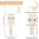 BEUNITONE Leisure Arts Macrame Kit for Beginners Owl Macrame Kit DIY Macrame Kit with Instructions Video Macrame Wall Hanging Supplies Dream Catcher Kit for Room Wall Decoration Easy to Install BEUNITONE