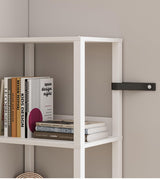 VIMBER Tall Bookshelf with Drawers, 6-Tier Bookcase for Books, Garage Kit, CDs, Movies, Modern Standing Bookshelves Storage Organizer for Bedroom Office Living Room White USSJ002W VIMBER