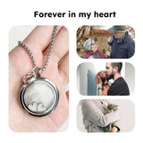 Lifelisa Dog Fur Hair Keepsake Necklace, Ashes Memory Urn with Charm, Glass Circle Memorial Pendant Necklace, Pet Cremation Memorial Jewelry for Women Men, Vial Necklace for Ashes Lifelisa