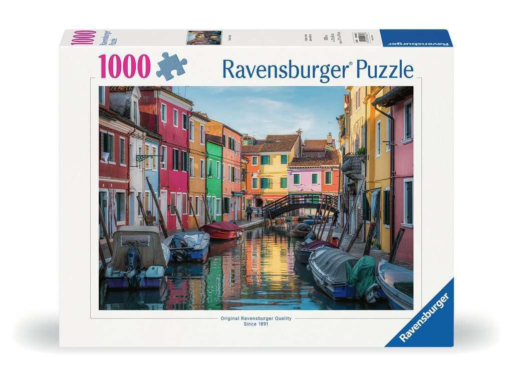 Ravensburger Burano, Italy 1000 Piece Jigsaw Puzzle for Adults | Unique, Pieces | Anti-Glare Surface | FSC Certified, Eco-Friendly | Amazon Exclusive Ravensburger