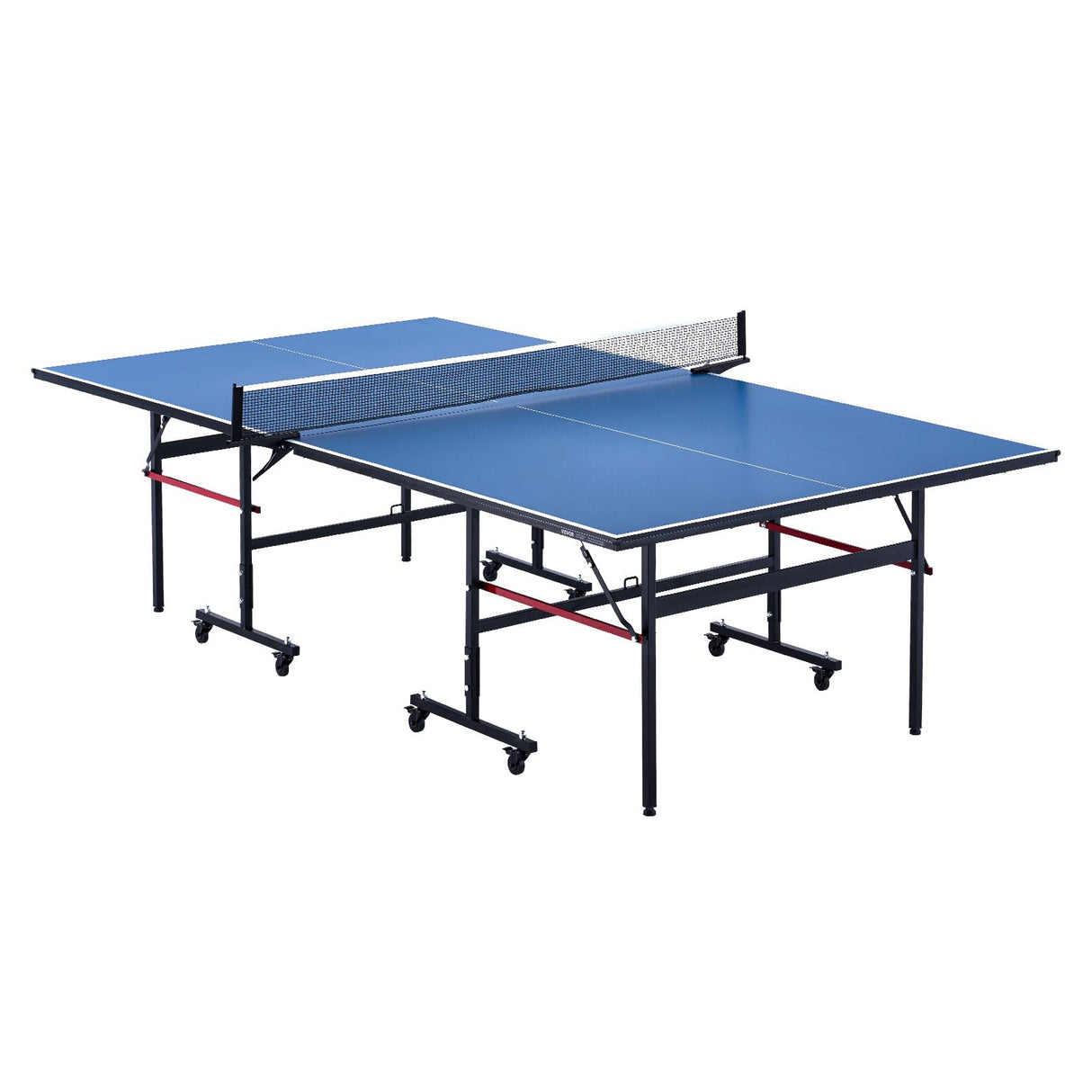 VEVOR Ping Pong Table, Professional Table Tennis Game, Indoor MDF Portable Table Tennis Table, Foldable Ping Pong Table with Quick Clamp Net and Lockable Wheel, 10 Minute Easy Assembly, 12mm Tabletops VEVOR