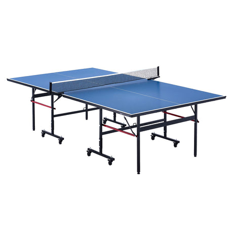 VEVOR Ping Pong Table, Professional Table Tennis Game, Indoor MDF Portable Table Tennis Table, Foldable Ping Pong Table with Quick Clamp Net and Lockable Wheel, 10 Minute Easy Assembly, 12mm Tabletops VEVOR