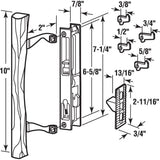 Prime-Line C 1148 Chrome Diecast Sliding Door Handle Set with Wood Pull, fits Acorn Doors (Single Pack) PRIME-LINE
