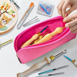 DiaWiew Adjustable Punch Needle Kit - Punch Needle Tool Include Wooden Handle Embroidery Pen Kits - Punch Needle Set for DIY Craft Decoration and Gifts - Perfect for Adults Beginners DiaWiew