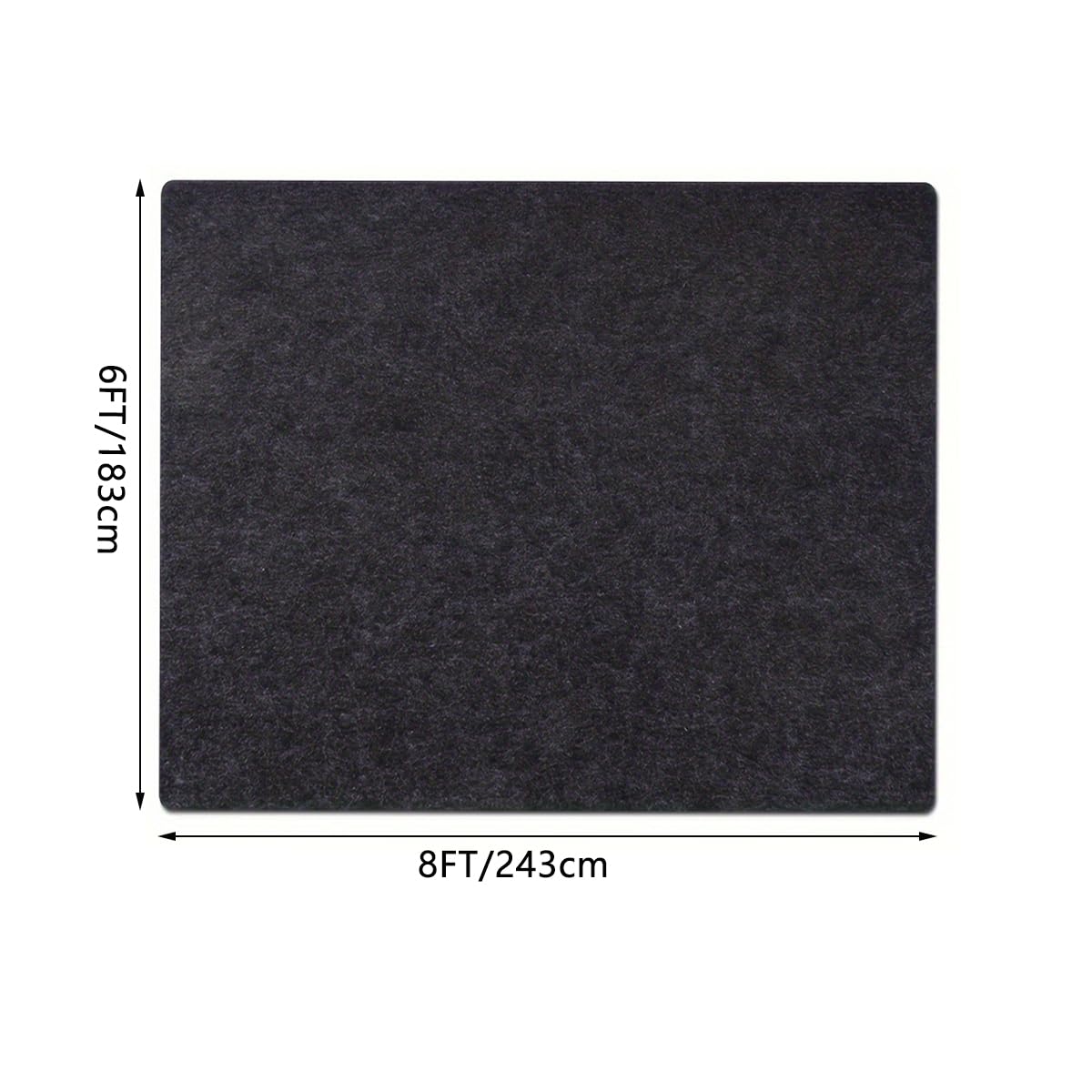 Meitola Outdoor Storage Shed Mat，Waterproof and Dustproof Outdoor Carport Mat—Backing Prevents Liquid Penetration，Soft Material, Patio Furniture Mat，Non-Slip，Washable, Black (8' x 6') Meitola