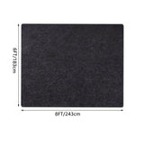 Meitola Outdoor Storage Shed Mat，Waterproof and Dustproof Outdoor Carport Mat—Backing Prevents Liquid Penetration，Soft Material, Patio Furniture Mat，Non-Slip，Washable, Black (8' x 6') Meitola