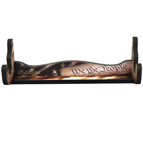 Rush Creek Creations Wall-Mount Single Gun Storage Display Rack for Rifles and Shotguns, Indoor 1-Gun Display Rack, Durable Americana Finish Rush Creek Creations