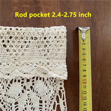 Yunsurey Retro Crochet Curtain Valance for Kitchen Window Boho Curtain Tiers for Coffee Decor Rod Pocket Farmhouse Short Curtains for Room Divider 1 Panel Knitting Doorway Curtain W47 X L26 Inch Yunsurey