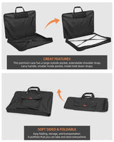 Nicpro Large Art Portfolio Bag 35 x 43 Inches Waterproof Nylon Artist Storage Case with Shoulder Strap, Storage Carrying Bag for Professional Artwork Sketch Drawing Canvas Photography Poster Nicpro