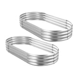 Land Guard 2Pcs Galvanized Steel Raised Garden Bed，8×4×1 ft Large Metal Raised Planter Beds, Aluminum Raised Garden Bed for Vegetables.… Land Guard