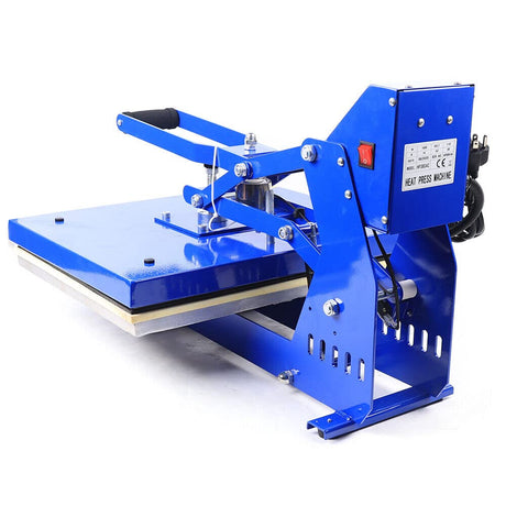 16"x20" Heat Press Machine 5-in-1 Digital Sublimation, Magnetic Semi-Auto Vertical Transfer Press for T-Shirts, Mugs, Hats, Caps & Plates | Blue YIYIBYUS