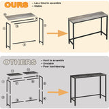 Timberer 39.4” Console Table, Hallway Entrance Table Sofa Table Behind Couch, for Living Room, Entryway, Easy Assembly, Accent Table, Grey Timberer