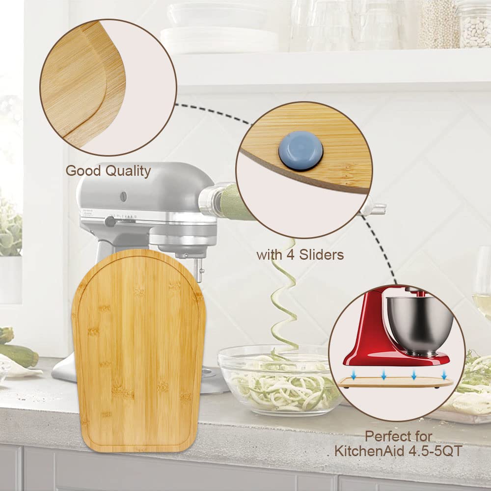 Sun3drucker Compatible with Kitchen aid 4.5-5 Qt Bamboo Mixer Slider - Appliance Slider for Tilt Head Kitchen aid Stand Mixer, Kitchen Countertop Storage Mover Sliding Tray for Kitchen aid 4. - WoodArtSupply