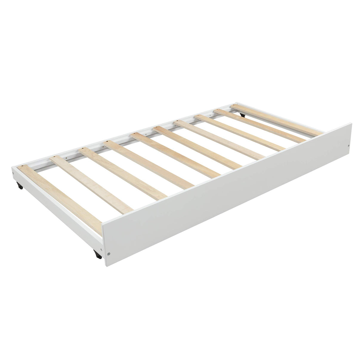 Bellemave White Twin Size House Bed Frame with Trundle for Kids and Toddlers Bellemave