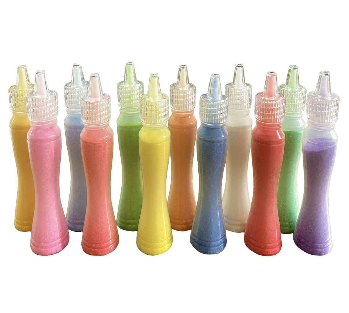 JKanruh 48 Pcs Art Kits,12 Color Sand Art Kits with 24 Sheets Sand Art Painting Cards,12 Sheets Magic Sticker Painting Set for Arts and Crafts,DIY Painting,Drawing JKanruh