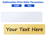 6 Pieces Sublimation Name Plates Blank Aluminum Name Card Personalized Custom Name Plate 2 x 10 Inches Blank Metal Name Tag Label for Nameplate, Doorplate, Desk Tag, Label Tag, Metal Sign Outus